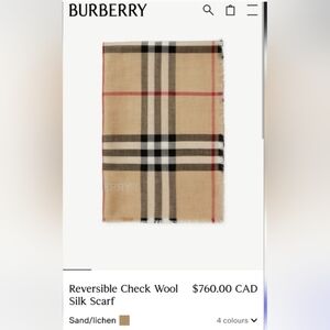 Authentic Burberry Scarf